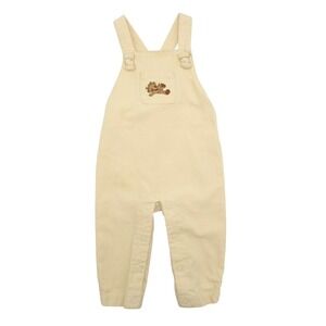 Marvel Baby Groot Corduroy Overalls Cream Organic Cotton Boys Girls 9-12M